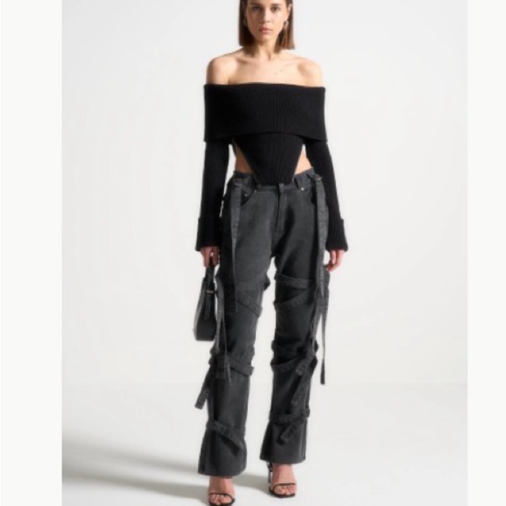 Manière De Voir strap cargo jeans
